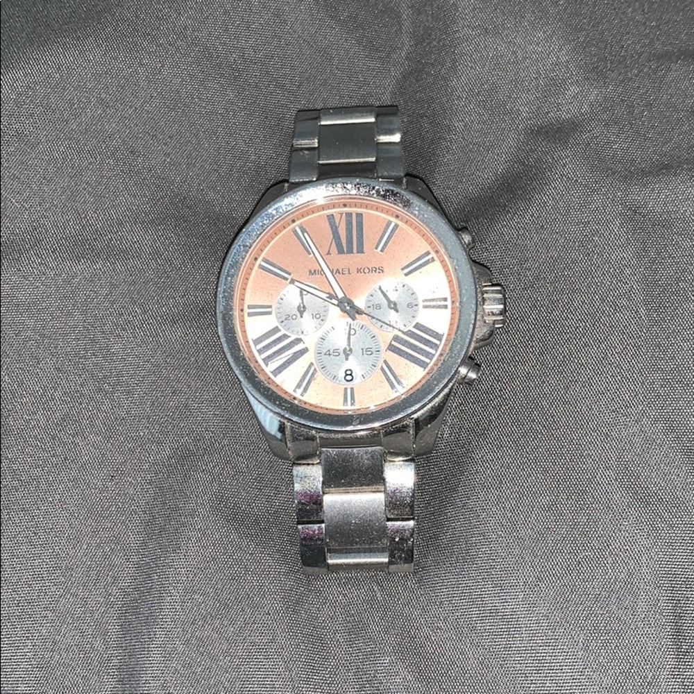 Michael Kors silver/pink watch